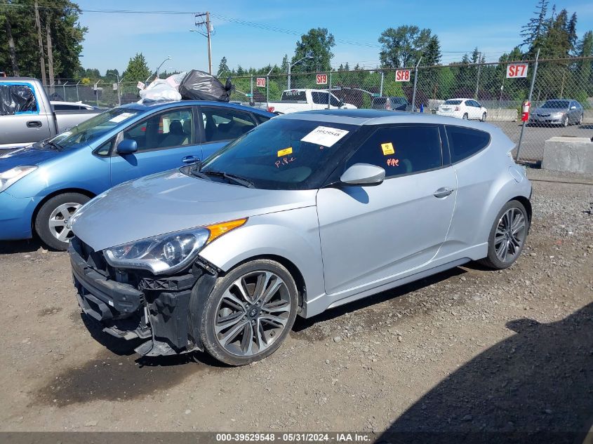 2017 Hyundai Veloster Turbo VIN: KMHTC6AE1HU312751 Lot: 39529548