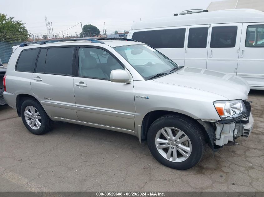 2006 Toyota Highlander Hybrid Limited V6 VIN: JTEEW21A760028521 Lot: 39529608