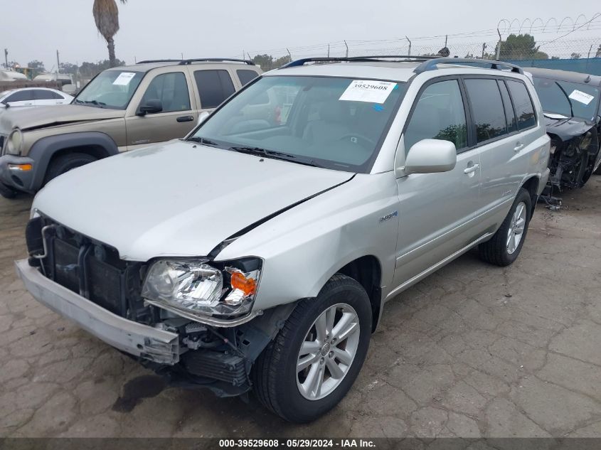 2006 Toyota Highlander Hybrid Limited V6 VIN: JTEEW21A760028521 Lot: 39529608