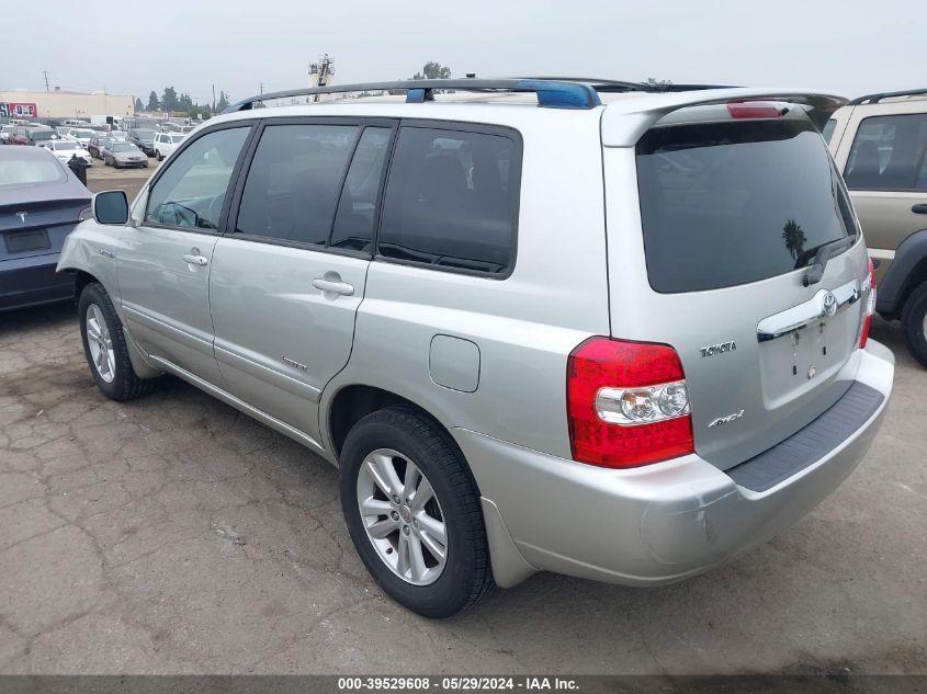 2006 Toyota Highlander Hybrid Limited V6 VIN: JTEEW21A760028521 Lot: 39529608