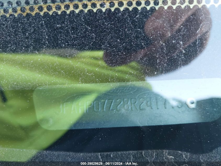 2008 Ford Fusion Se VIN: 3FAHP07Z28R241773 Lot: 39529629