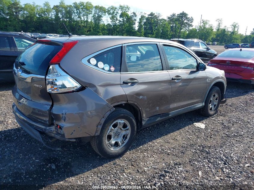 2015 Honda Cr-V Lx VIN: 5J6RM4H33FL094488 Lot: 39529663