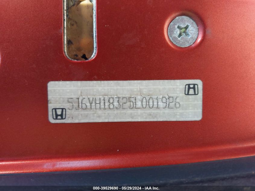 2005 Honda Element Lx VIN: 5J6YH18325L001926 Lot: 39529690