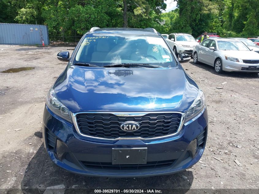 2019 Kia Sorento 2.4L Lx VIN: 5XYPGDA38KG522494 Lot: 39529701