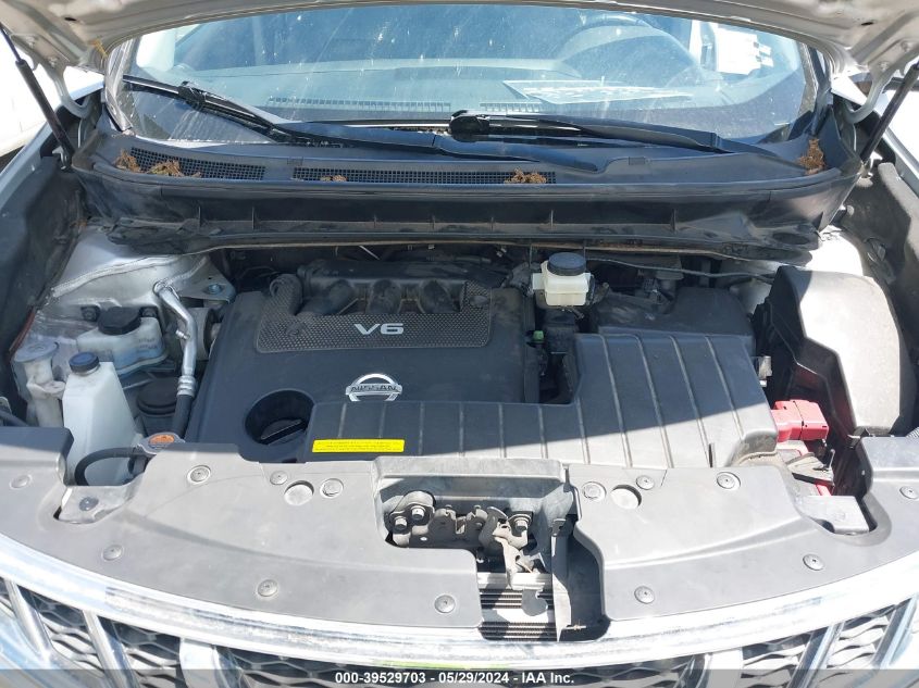 2012 Nissan Murano Sl VIN: JN8AZ1MW6CW237483 Lot: 39529703