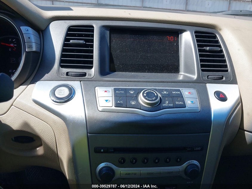 2012 Nissan Murano S VIN: JN8AZ1MU9CW117241 Lot: 39529787