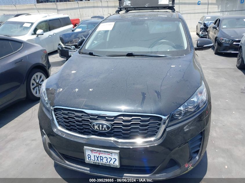 2019 Kia Sorento 2.4L L VIN: 5XYPG4A34KG579114 Lot: 39529885