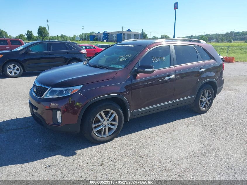 2014 Kia Sorento Lx VIN: 5XYKT4A67EG528484 Lot: 39529913