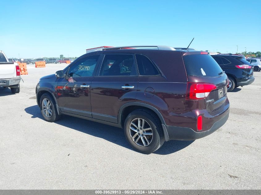 2014 Kia Sorento Lx VIN: 5XYKT4A67EG528484 Lot: 39529913