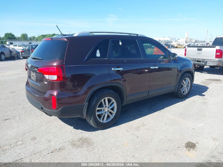 2014 Kia Sorento Lx VIN: 5XYKT4A67EG528484 Lot: 39529913