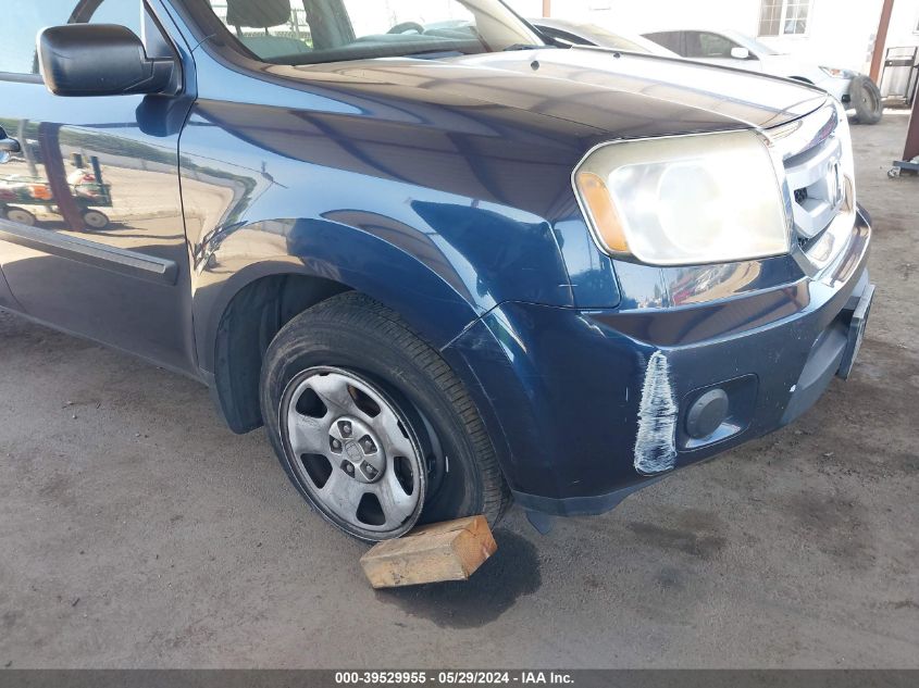 2011 Honda Pilot Lx VIN: 5FNYF3H23BB055331 Lot: 39529955