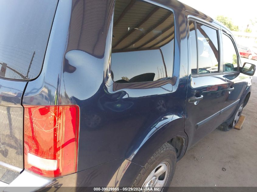 2011 Honda Pilot Lx VIN: 5FNYF3H23BB055331 Lot: 39529955