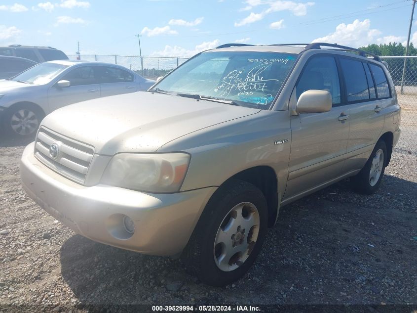 2004 Toyota Highlander Limited V6 VIN: JTEEP21A140023891 Lot: 39529994