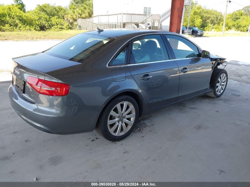 2013 Audi A4 2.0T Premium VIN: WAUAFAFL5DN039182 Lot: 39530028