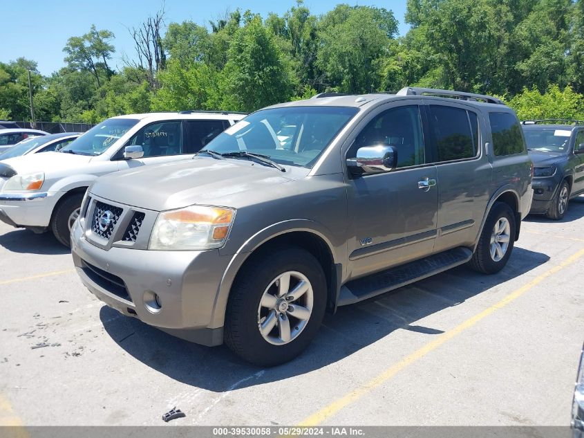 2008 Nissan Armada Se VIN: 5N1BA08D78N604653 Lot: 39530058