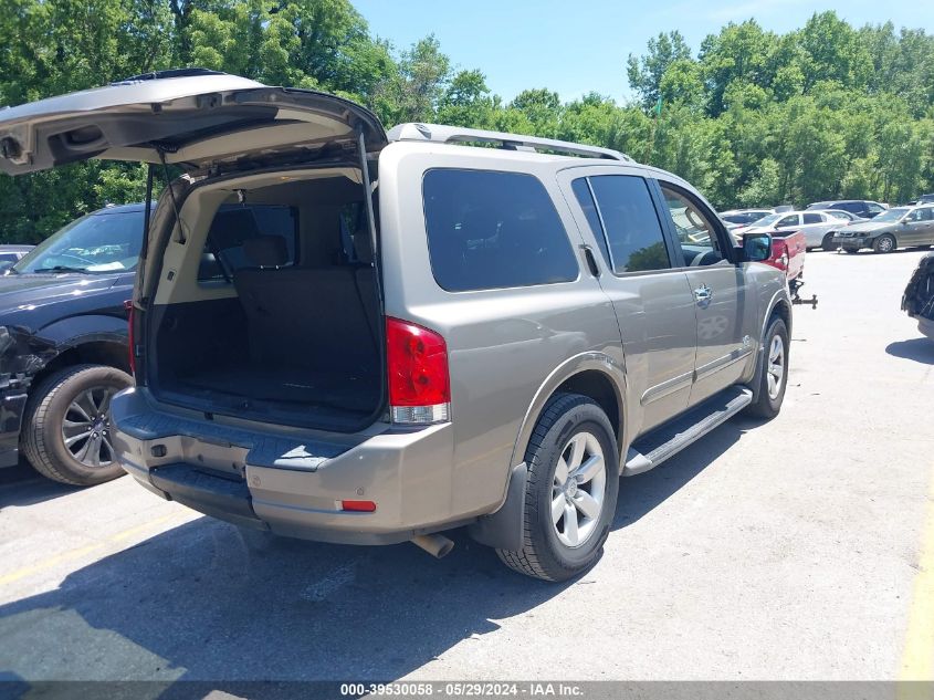 2008 Nissan Armada Se VIN: 5N1BA08D78N604653 Lot: 39530058