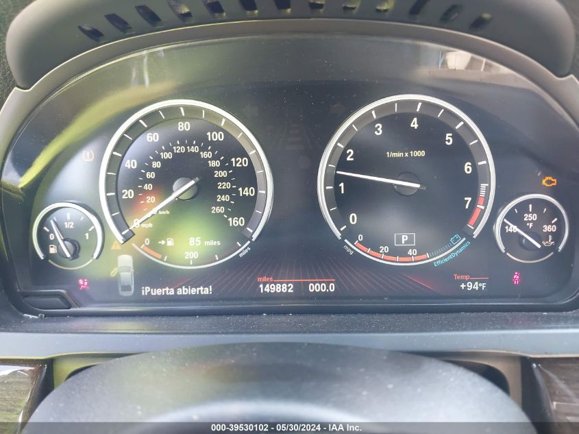 2011 BMW 750I VIN: WBAKA8C53BCY36864 Lot: 39530102