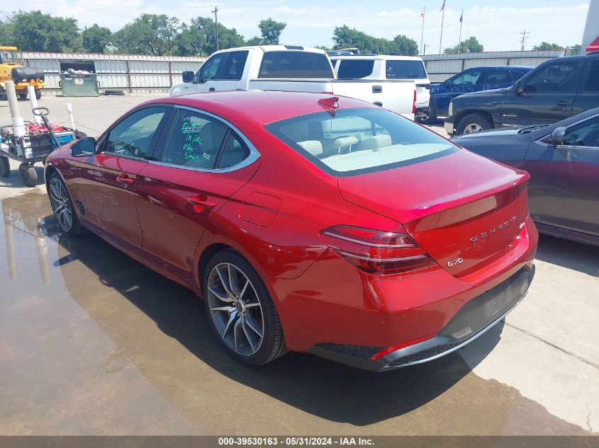 2023 Genesis G70 2.0T Awd VIN: KMTG34TA8PU129660 Lot: 39530163