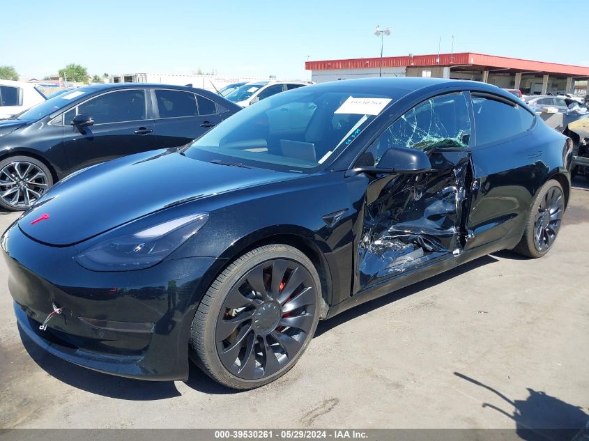 2022 Tesla Model 3 Performance Dual Motor All-Wheel Drive VIN: 5YJ3E1EC8NF229641 Lot: 39530261