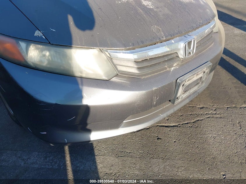 2012 Honda Civic Lx VIN: 2HGFB2F59CH306568 Lot: 39530540