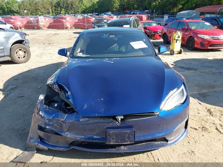 2021 Tesla Model S Plaid Tri Motor All-Wheel Drive VIN: 5YJSA1E63MF430945 Lot: 39530688