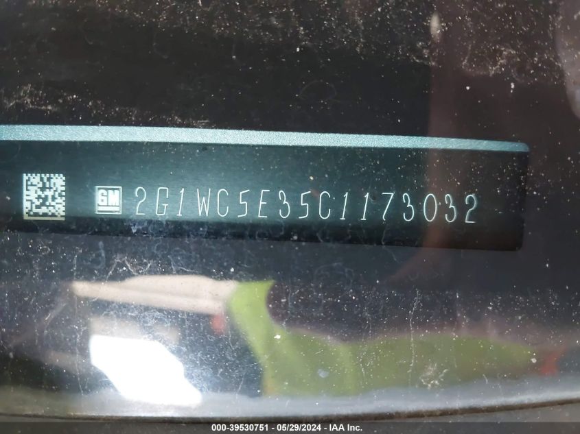 2012 Chevrolet Impala Ltz VIN: 2G1WC5E35C1173032 Lot: 39530751