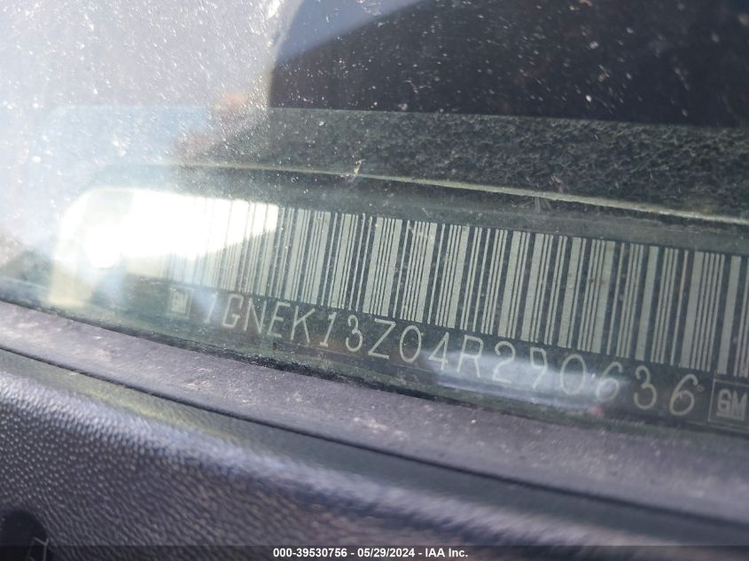 2004 Chevrolet Tahoe Z71 VIN: 1GNEK13Z04R290636 Lot: 39530756