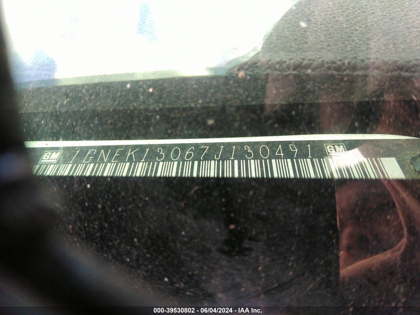 2007 Chevrolet Tahoe Lt VIN: 1GNEK13067J130491 Lot: 39530802