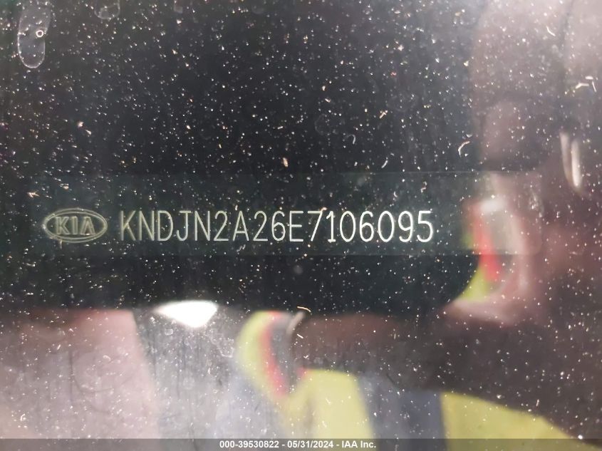 2014 Kia Soul VIN: KNDJN2A26E7106095 Lot: 39530822