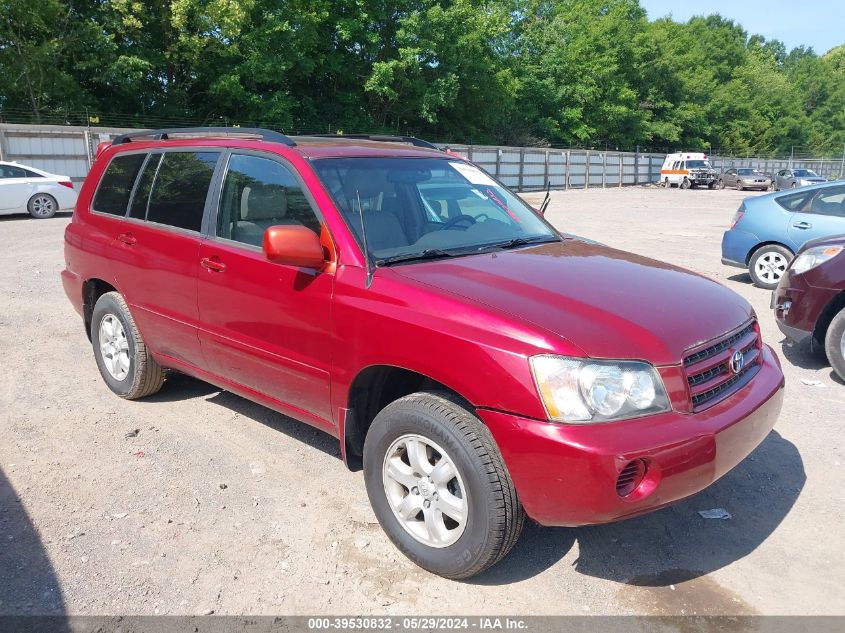 2002 Toyota Highlander V6 VIN: JTEHF21A120075888 Lot: 39530832