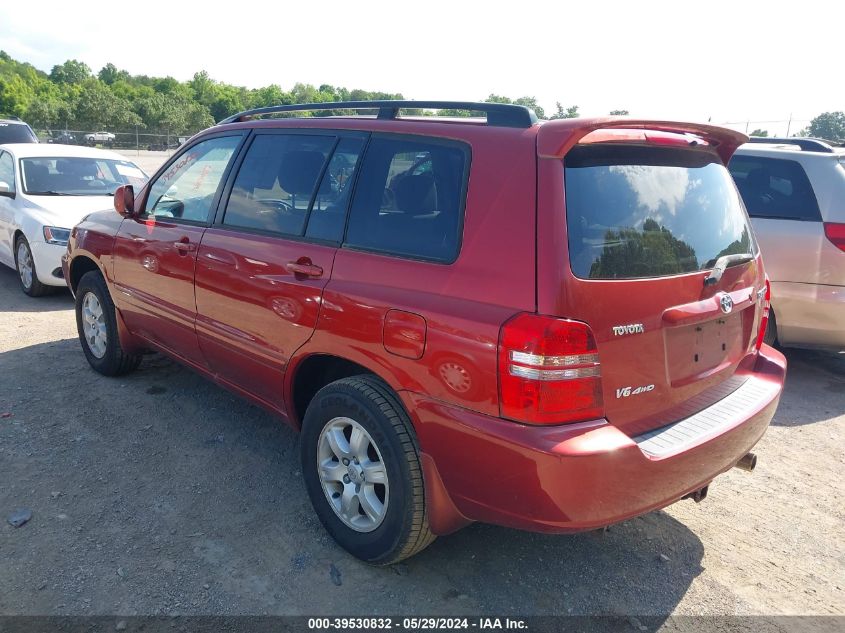 2002 Toyota Highlander V6 VIN: JTEHF21A120075888 Lot: 39530832