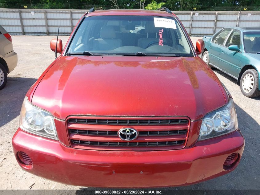 2002 Toyota Highlander V6 VIN: JTEHF21A120075888 Lot: 39530832