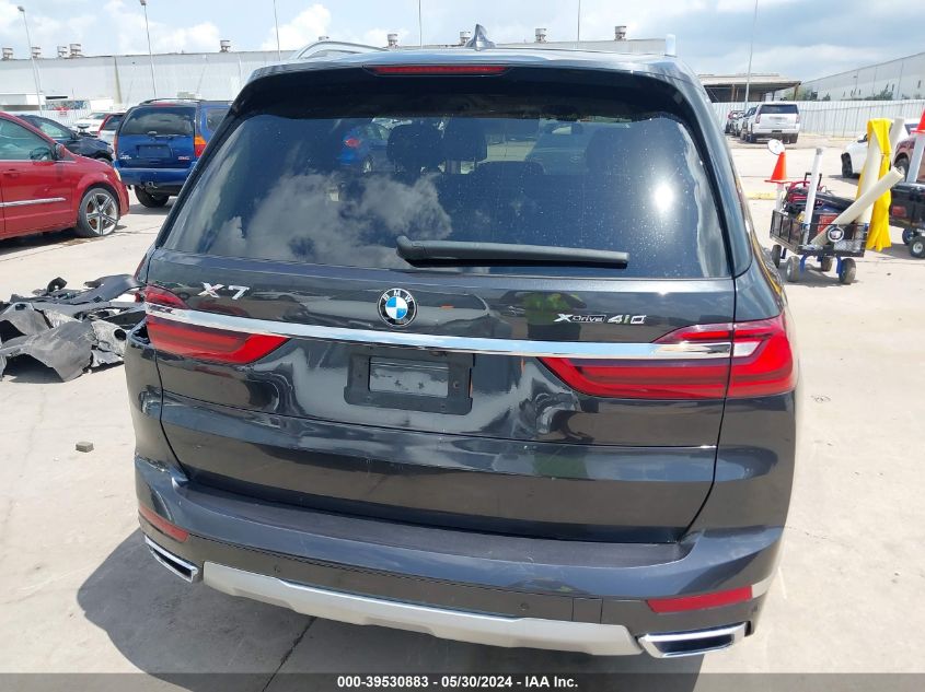 2021 BMW X7 xDrive40I VIN: 5UXCW2C02M9F64030 Lot: 39530883