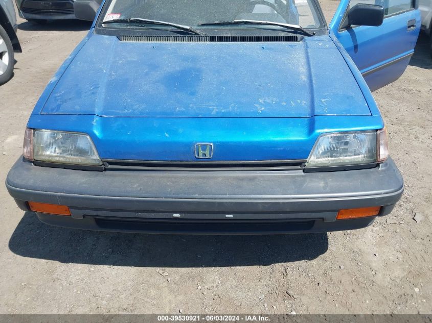 1986 Honda Civic Cvcc 1300 VIN: JHMAG4317GS009769 Lot: 39530921