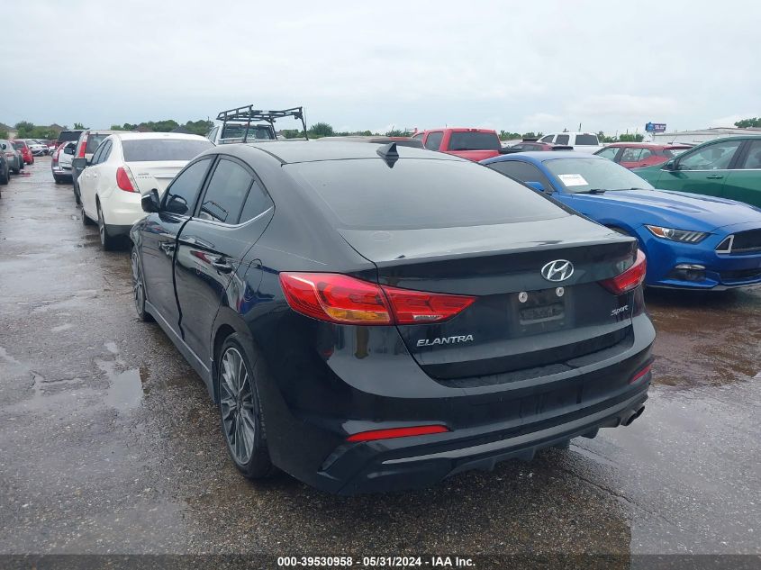 2018 Hyundai Elantra Sport VIN: KMHD04LB5JU512798 Lot: 39530958