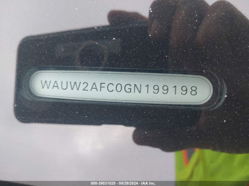 2016 Audi S7 4.0T VIN: WAUW2AFC0GN199198 Lot: 39531025