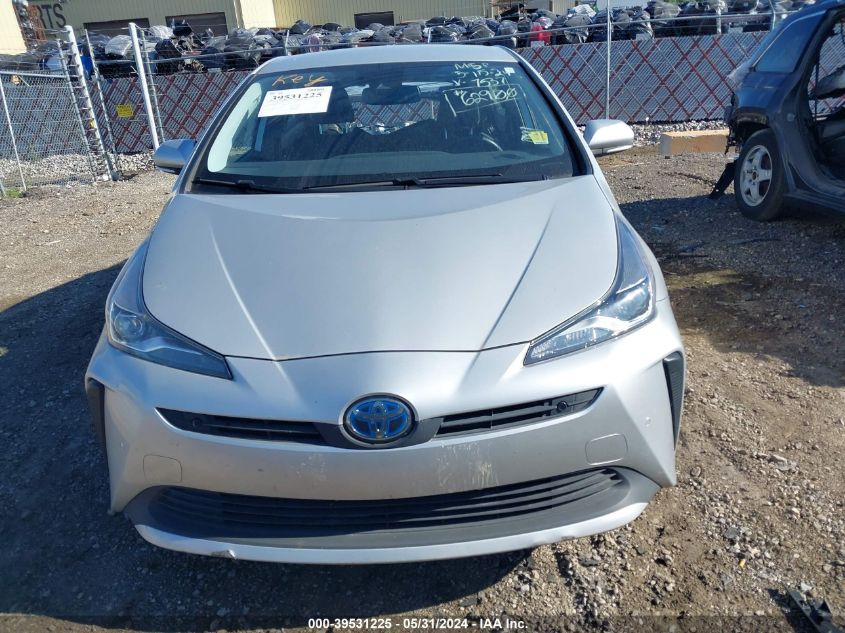 2021 Toyota Prius Xle VIN: JTDKAMFU2M3127537 Lot: 39531225