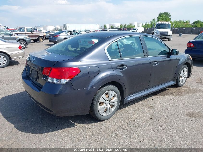 2011 Subaru Legacy 2.5I VIN: 4S3BMAA64B1227789 Lot: 39531234