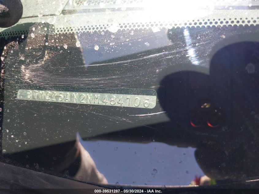 2022 Toyota Tacoma Trd Off Road VIN: 3TMCZ5AN2NM484106 Lot: 39531287