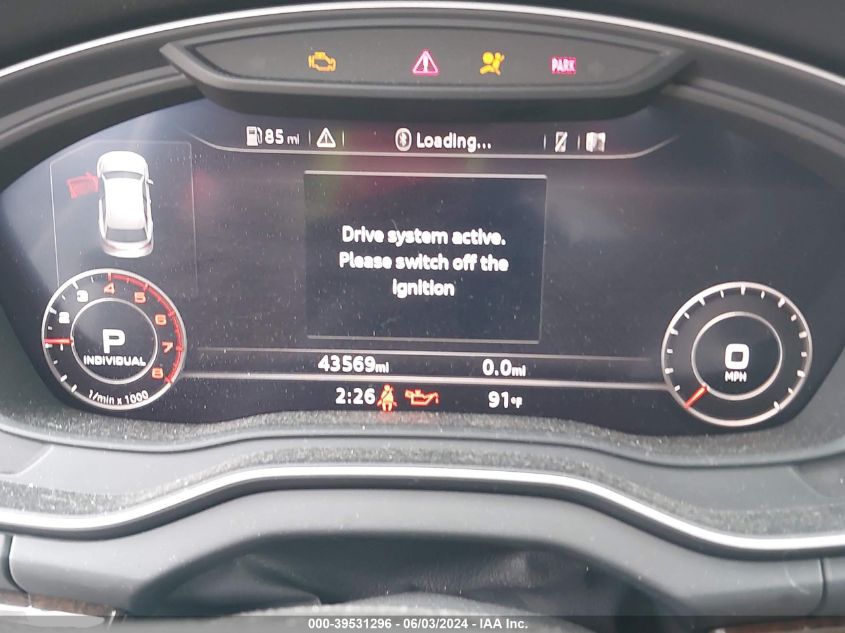 2019 Audi Q5 45 Premium VIN: WA1BNAFY3K2105050 Lot: 39531296