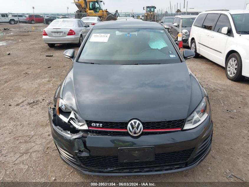 2017 VOLKSWAGEN GOLF GTI AUTOBAHN 4-DOOR/S 4-DOOR/SE 4-DOOR/SPORT 4-DOOR - 3VW5T7AU4HM026002