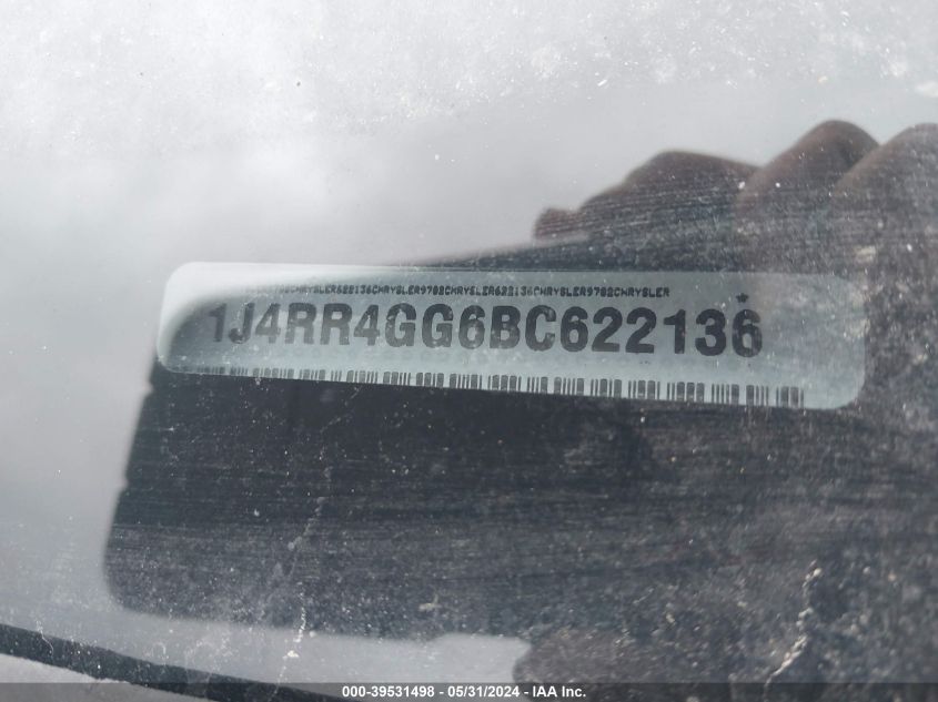 2011 Jeep Grand Cherokee Laredo VIN: 1J4RR4GG6BC622136 Lot: 39531498