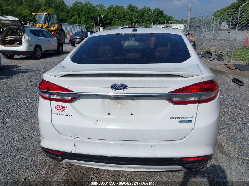 2018 Ford Fusion Titanium VIN: 3FA6P0D90JR219160 Lot: 39531590