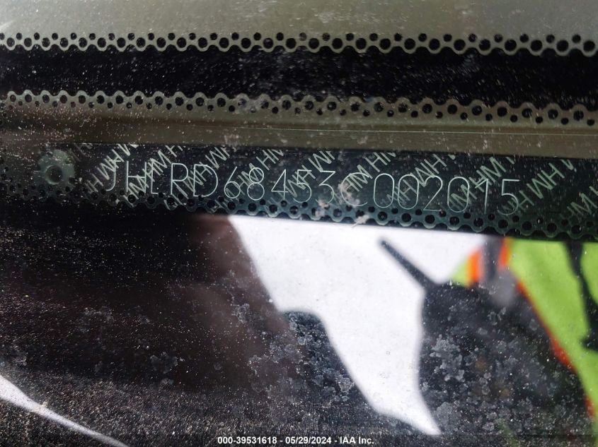 2003 Honda Cr-V Lx VIN: JHLRD68453C002015 Lot: 39531618