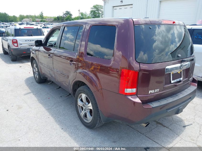 2012 Honda Pilot Ex-L VIN: 5FNYF4H5XCB018911 Lot: 39531648