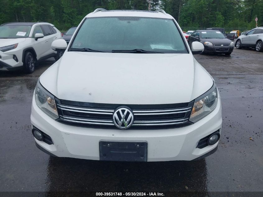 2012 Volkswagen Tiguan Se VIN: WVGBV7AX6CW509439 Lot: 39531748