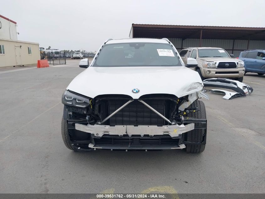 2022 BMW X3 Sdrive30I VIN: 5UX43DP03N9M62401 Lot: 39531762