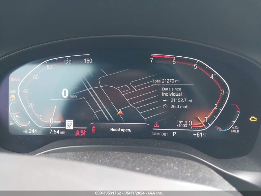 2022 BMW X3 Sdrive30I VIN: 5UX43DP03N9M62401 Lot: 39531762