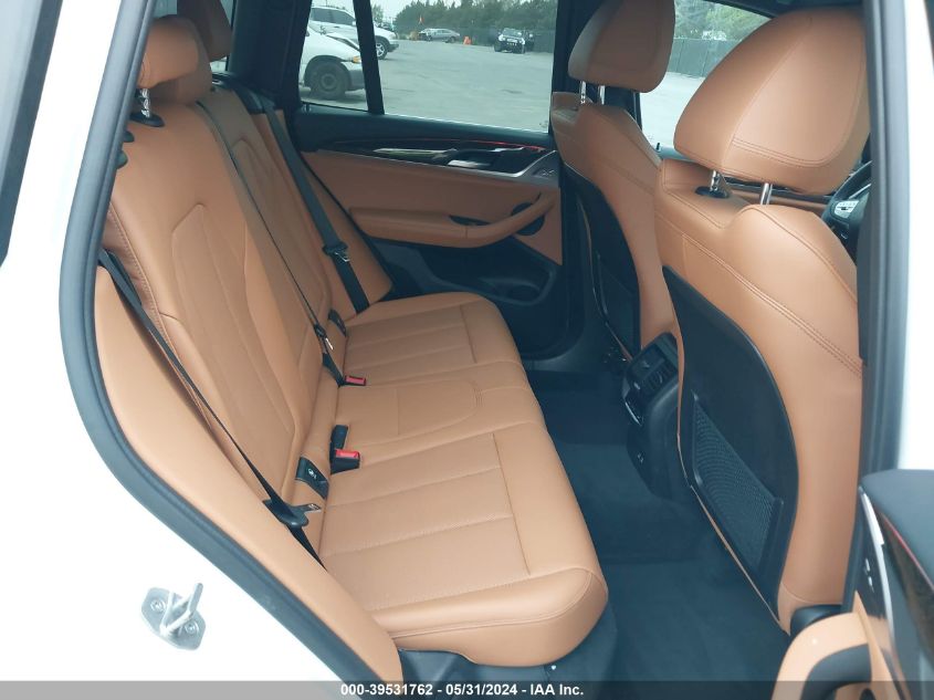 2022 BMW X3 Sdrive30I VIN: 5UX43DP03N9M62401 Lot: 39531762