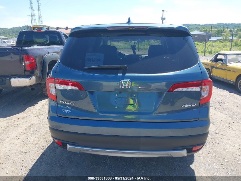 2021 Honda Pilot Awd Ex-L VIN: 5FNYF6H50MB097874 Lot: 39531808